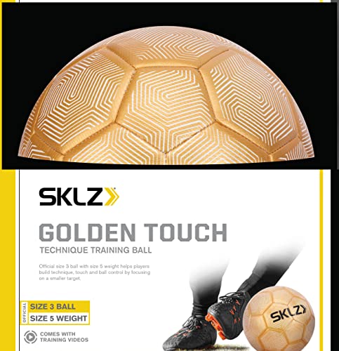 SKLZ Golden Touch Weighted Soccer Technique Training Ball, Size 5