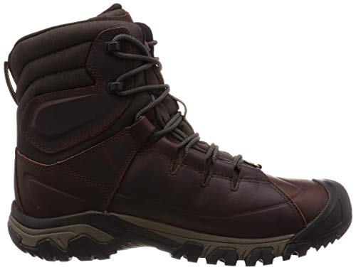 KEEN mens Targhee Lace High Polar Waterproof Insulated Snow Boots, Cocoa/Mulch, 10.5 US