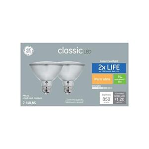 ge classic 2-pack 75 w equivalent dimmable warm white par30 shortneck led light fixture light bulbs