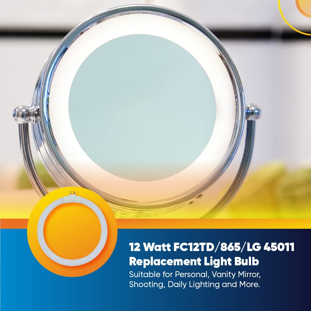 Technical Precision Replacement for FC12TD/865/LG General 45011 Light Bulb T4 Circular 12W G10Q Fluorescent Bulb - 5.45 Inch Outer Diameter - Daylight - 1 Pack