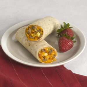 Los Cabos Breakfast Burritos/Wraps (Sausage, Egg & Cheese, 2.95 oz-- Pack of 72)