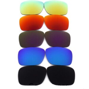 GALAXYLENSE 5 Color Pairs Replacement Lenses For Oakley Holbrook Sunglasses Polarized