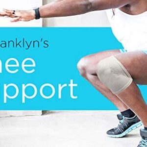 Dr. Franklyn's Knee Support - Easy Use Elastic Sports Compression Sleeves - Quick Injury Recovery & Pain Relief - for Men & Women