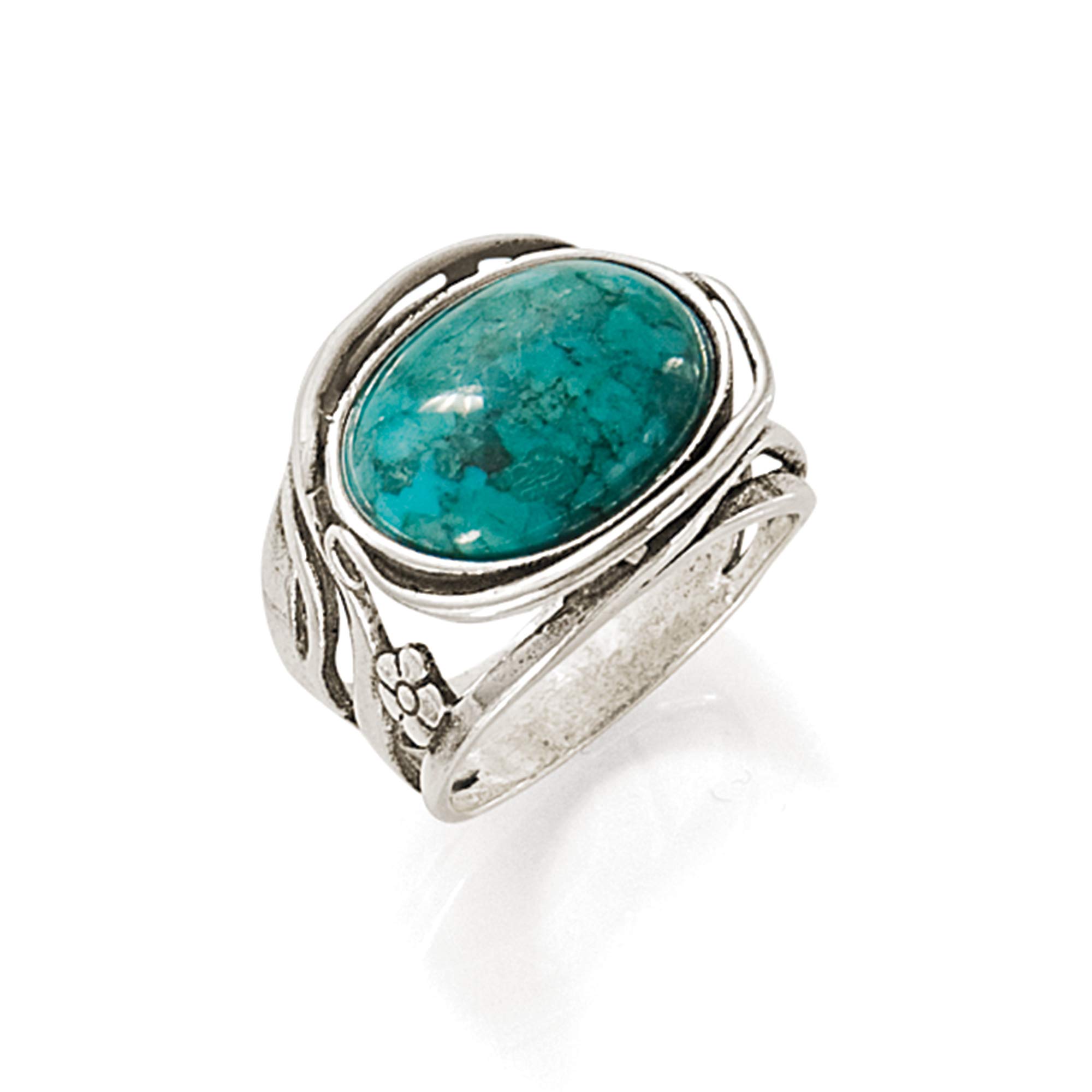 Ross-Simons Turquoise Ring in Sterling Silver. Size 9