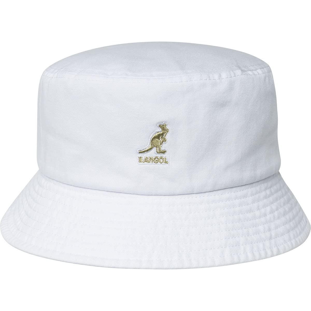 Kangol Washed Bucket Hat - White/M White, Medium