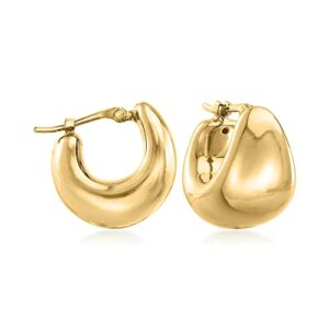 ross-simons 18kt gold over sterling silver puffed dome hoop earrings