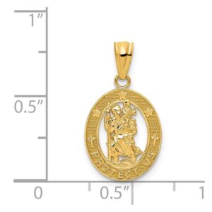 BillyTheTree Jewelry 14K Yellow Gold Polished St Christopher Pendant