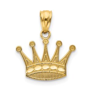 billythetree jewelry 14k yellow gold crown pendant