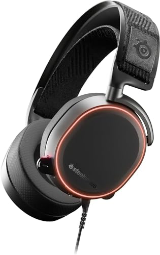 steelseries Arctis Pro High Fidelity Gaming Headset - Hi-Res Speaker Drivers - DTS Headphone:X v2.0 Surround for PC (Renewed)