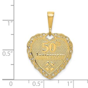 BillyTheTree Jewelry 14K Yellow Gold 50th Anniversary Charm