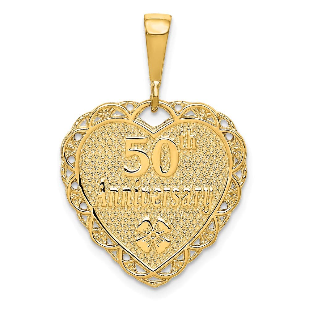 BillyTheTree Jewelry 14K Yellow Gold 50th Anniversary Charm