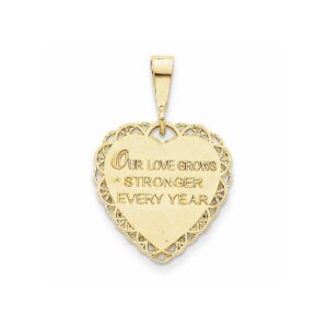 BillyTheTree Jewelry 14K Yellow Gold 50th Anniversary Charm