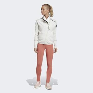 adidas Women's Zone Prime Knit Heather Jacket, Raw White/White, Small