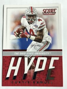 2017 score hype football #12 curtis samuel nm/m (near mint/mint)