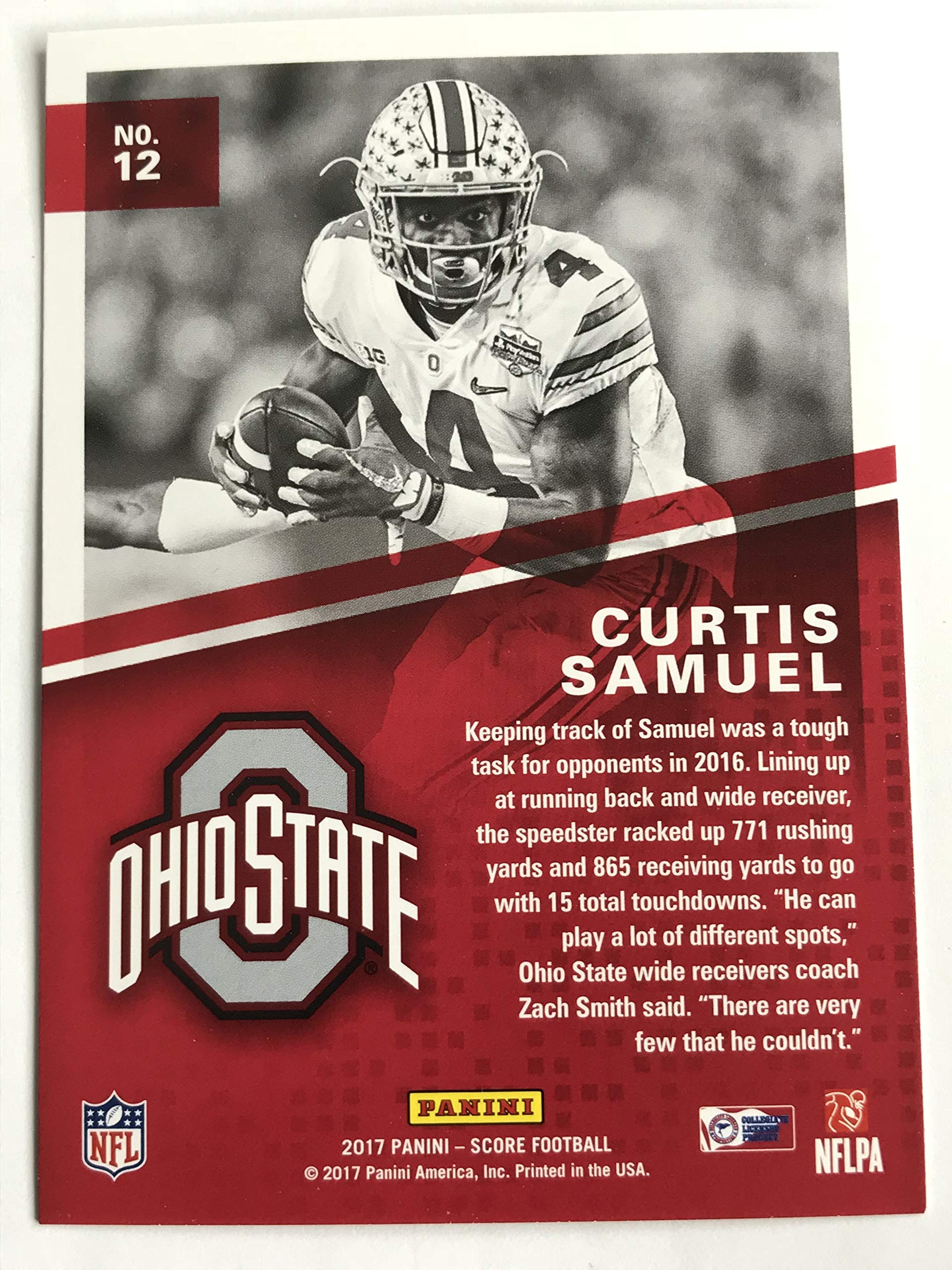 2017 Score Hype Football #12 Curtis Samuel NM/M (Near Mint/mint)