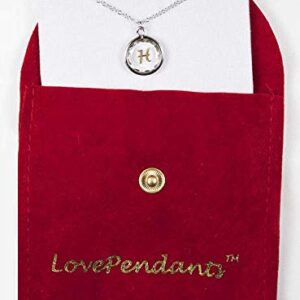 LovePendants 16-18" Necklace in White Swarovski Crystal with White Enameled COCKATOO Engraving in SterlingSilver