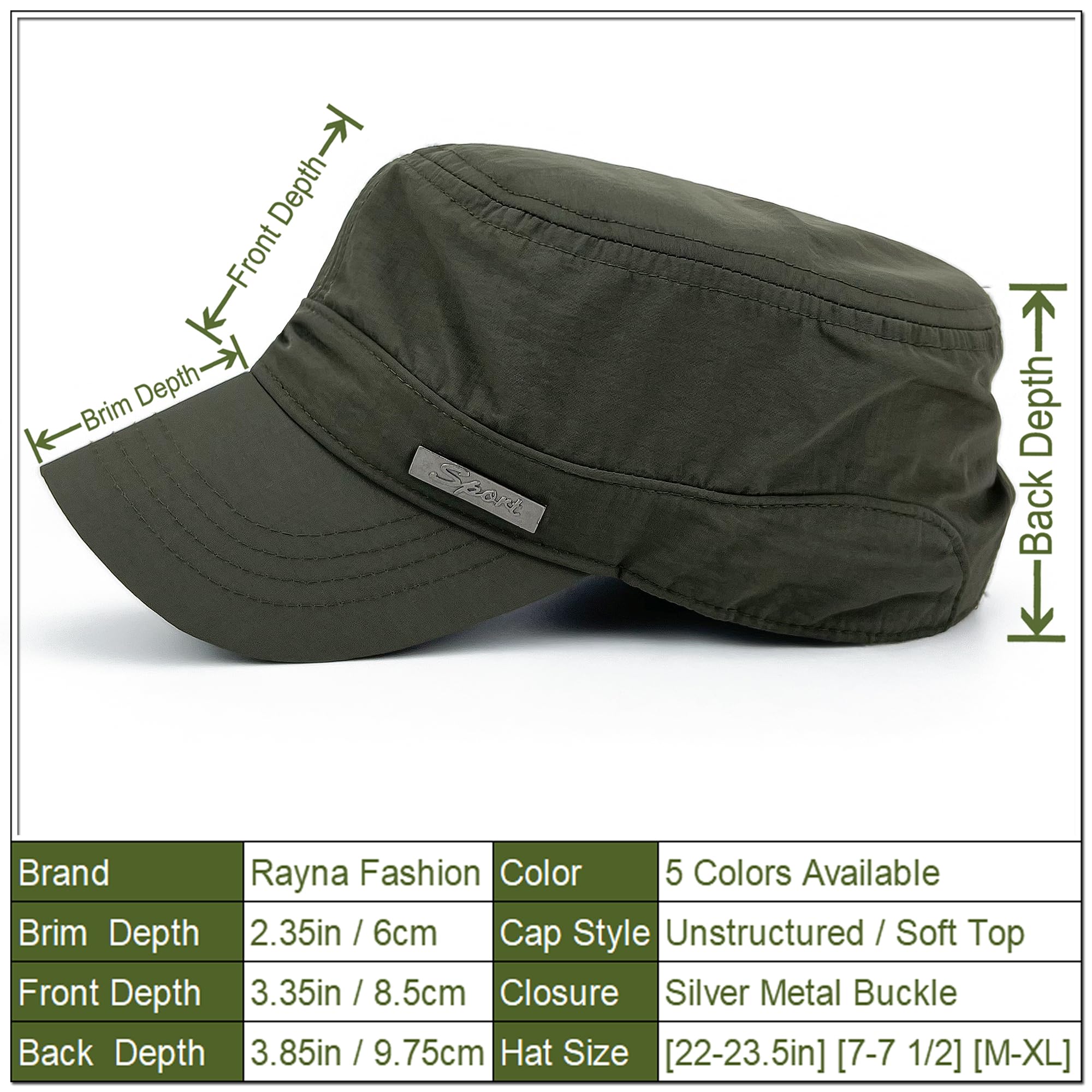 Rayna Fashion Waterproof Hats for Men Rain Waterproof Hats for Women Olive Green