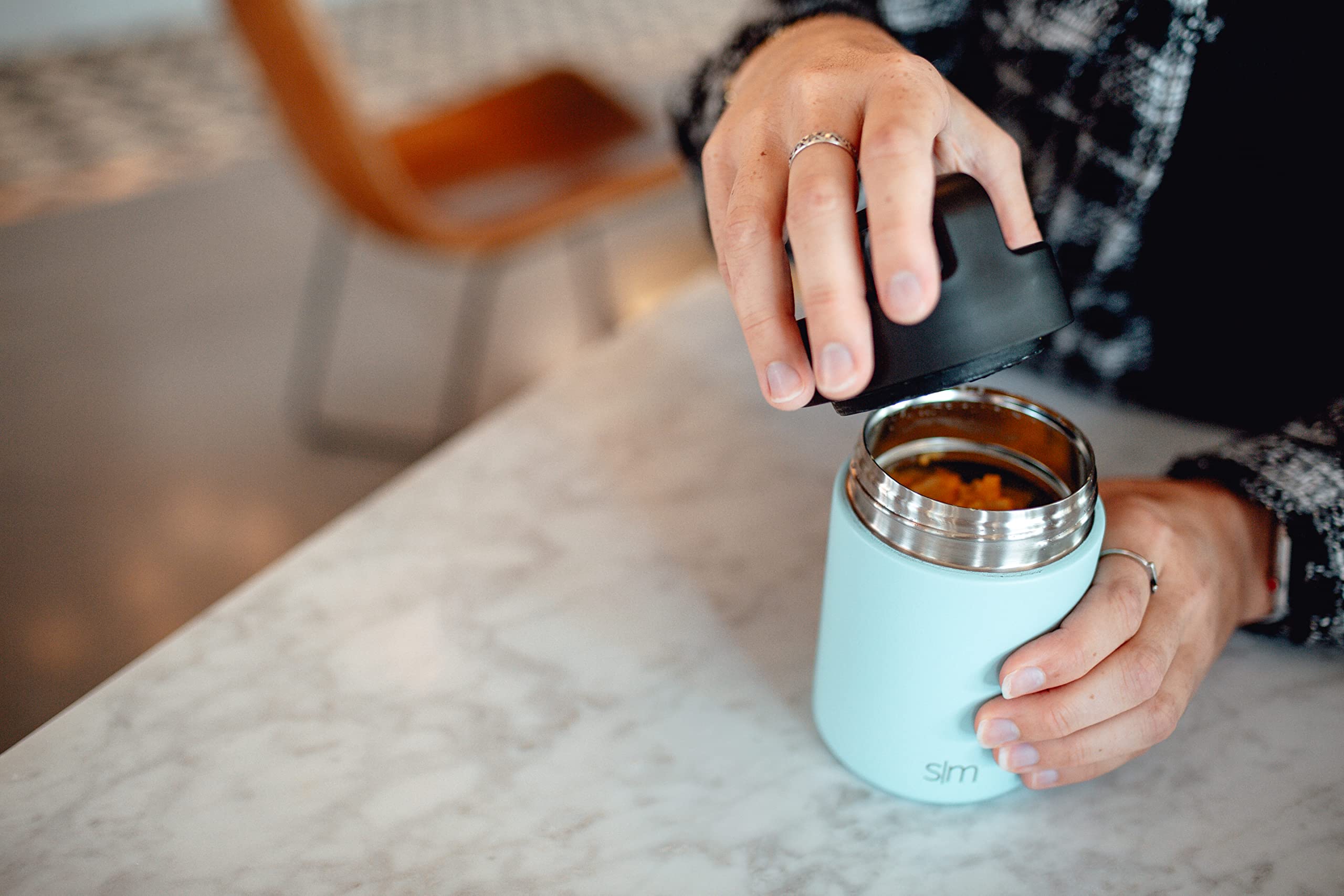 Simple Modern Food Jar Thermos for Hot Food | Reusable Stainless Steel Vacuum Insulated Leak Proof Lunch Storage for Smoothie Bowl, Soup, Oatmeal | Provision Collection | 12oz | Winter White