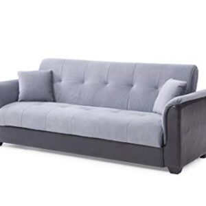 NHI Express Melanie Sofa Futon Bed, Gray