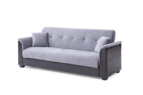 NHI Express Melanie Sofa Futon Bed, Gray