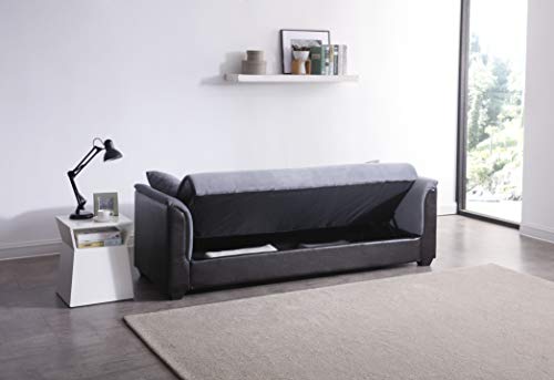 NHI Express Melanie Sofa Futon Bed, Gray