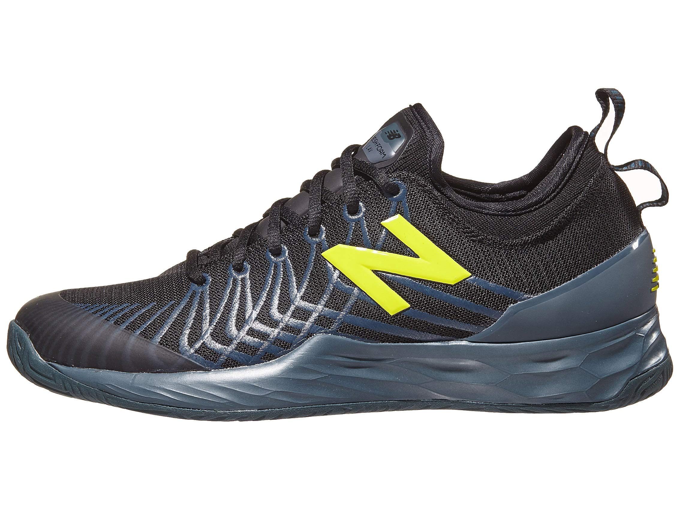 New Balance Men's Fresh Foam Lav V1 Hard Court Tennis Shoe, Black/Iodine Violet, 12