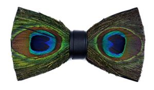 mens peacock unique design handmade wedding bowties boys perfect cravat necktie