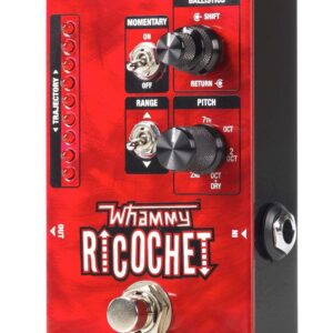 Digitech WHAMMY RICOCHET Guitar Pitch Effect Pedal Bundle with 4 Cables and 6 Assorted Dunlop Picks