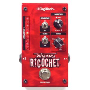 Digitech WHAMMY RICOCHET Guitar Pitch Effect Pedal Bundle with 4 Cables and 6 Assorted Dunlop Picks