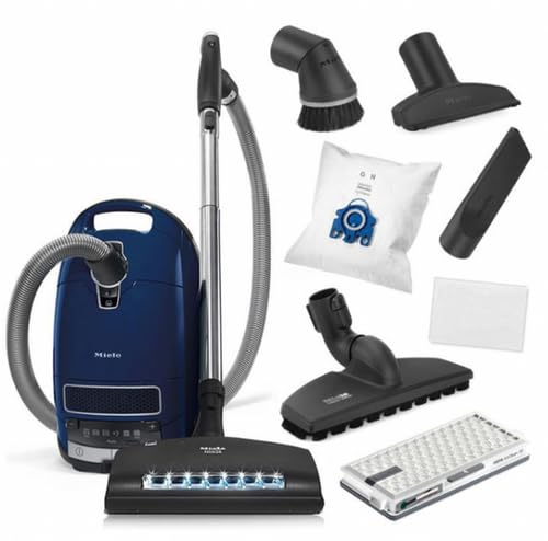 Miele Complete C3 Marin Canister HEPA Canister Vacuum Cleaner with SEB236 Powerhead Bundle - Includes Performance Pack 16 Type GN AirClean Genuine FilterBags + Genuine AH50 HEPA Filter