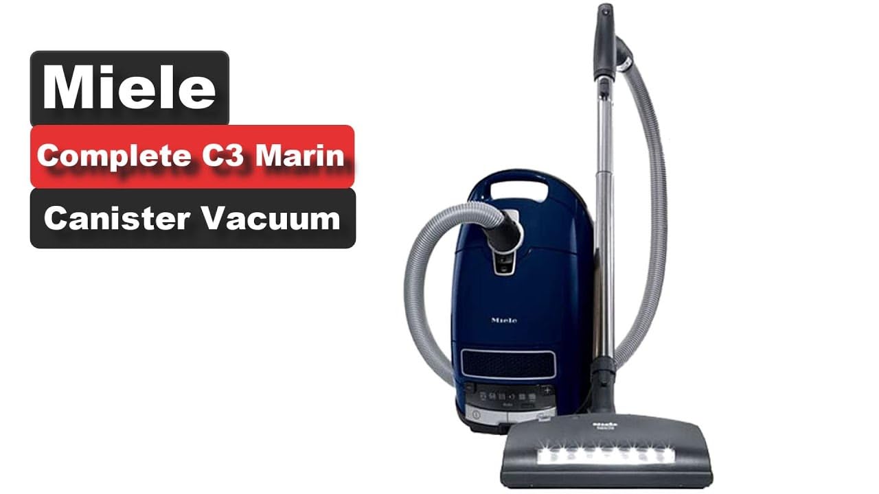 Miele Complete C3 Marin Canister HEPA Canister Vacuum Cleaner with SEB236 Powerhead Bundle - Includes Performance Pack 16 Type GN AirClean Genuine FilterBags + Genuine AH50 HEPA Filter