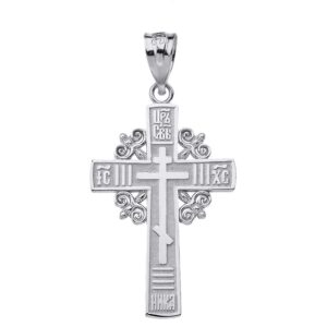 925 sterling silver russian orthodox ic xc nika cross pendant