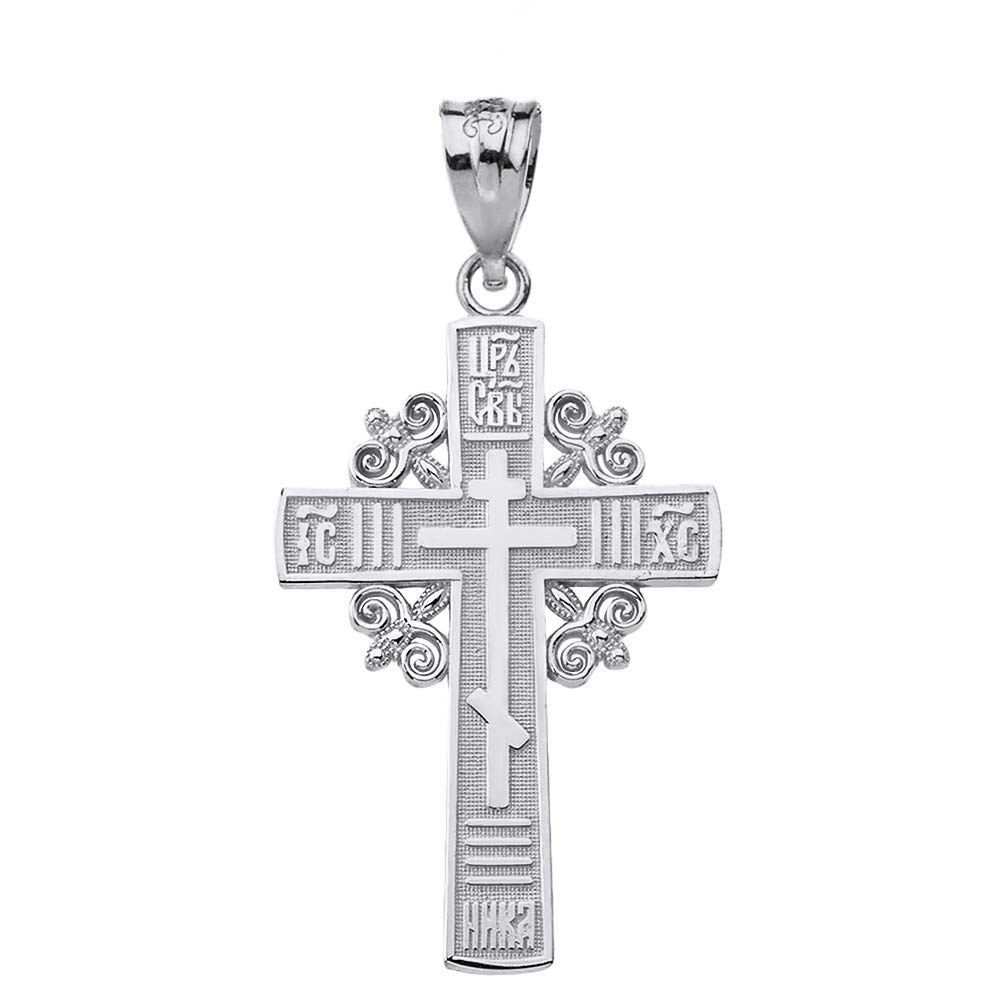 925 Sterling Silver Russian Orthodox IC XC NIKA Cross Pendant