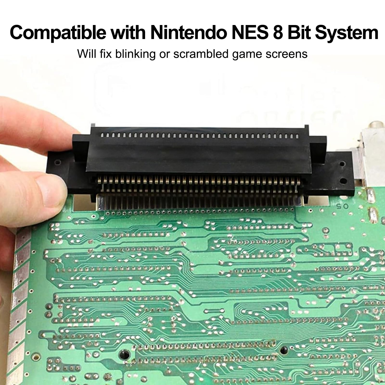 SUNJOYCO NES Cartridge Slot, 72 Pin NES Connector for NES 8 Bit Entertainment System Nintendo Console Games Repair Part