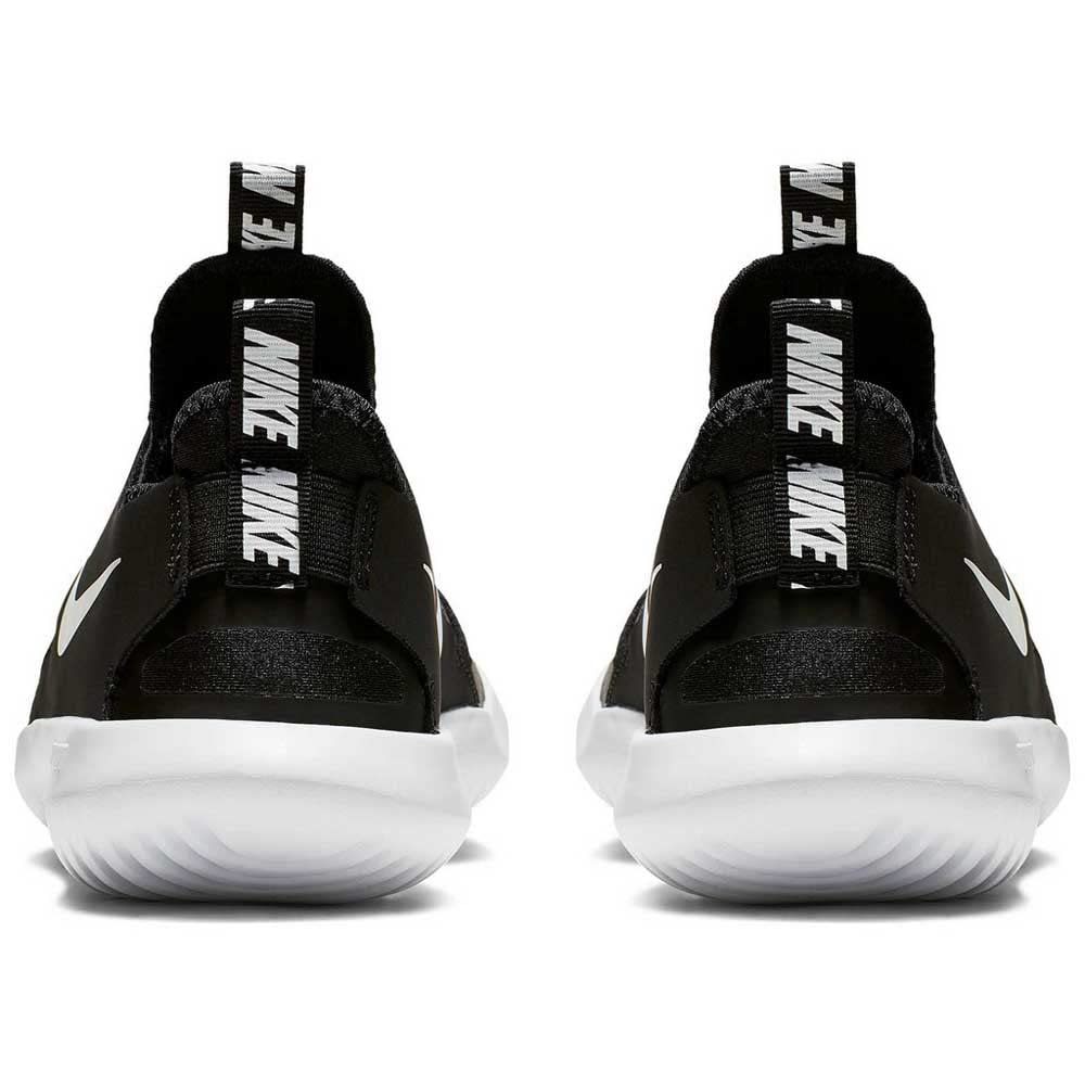 Nike Flex Runner (Big Kid) Black/White 6 Big Kid M