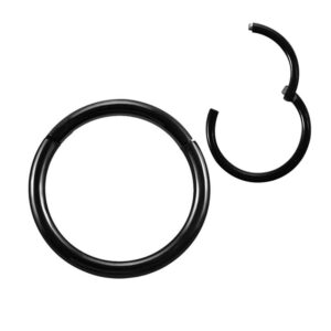 Stainless Steel 16G Seamless Hinged Hoop Nose Ring 8mm Cartilage Tragus Lip Snug Body Piercing Jewelry