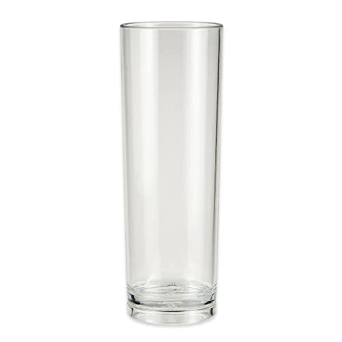 G.E.T. H-14-1-SAN-CL Clear 14 oz. Tom Collins, Break Resistant Dishwasher Safe San Specialty Drinkware Collection (Pack of 12)