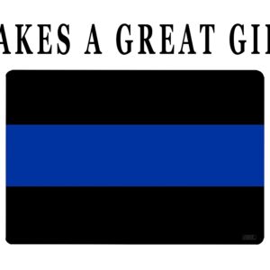 Rogue River Tactical Thin Blue Line Gun Cleaning Mat Bench Pad Gift for Police Officer Law Enforcement Black and Blue