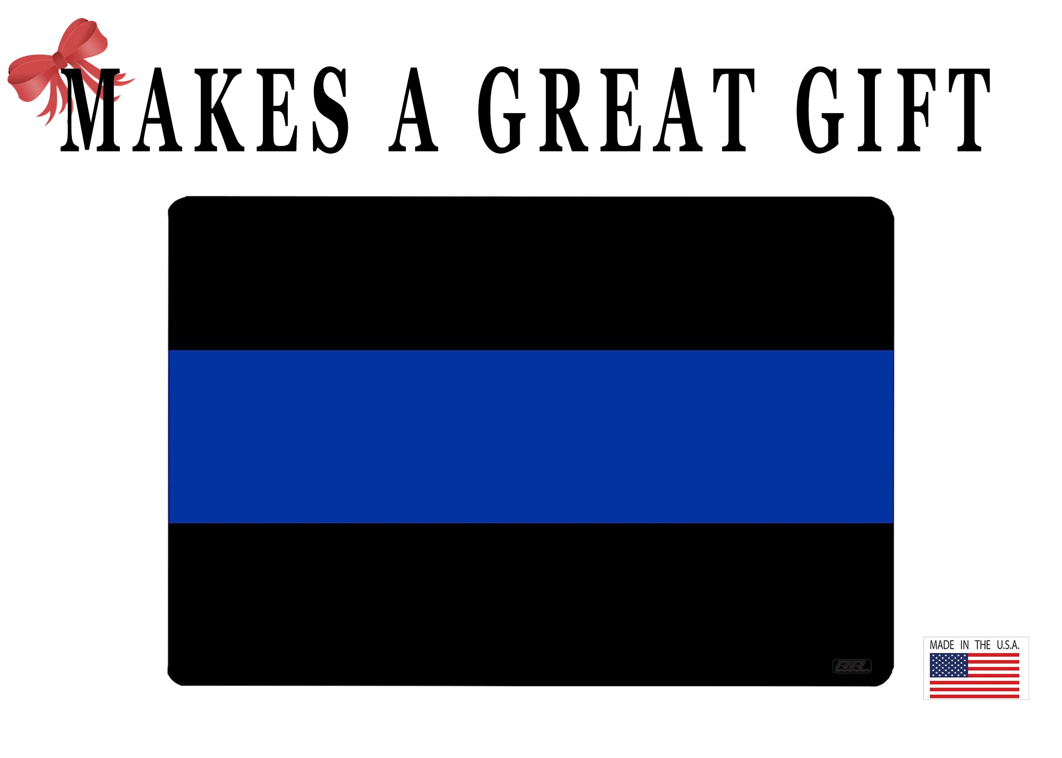 Rogue River Tactical Thin Blue Line Gun Cleaning Mat Bench Pad Gift for Police Officer Law Enforcement Black and Blue