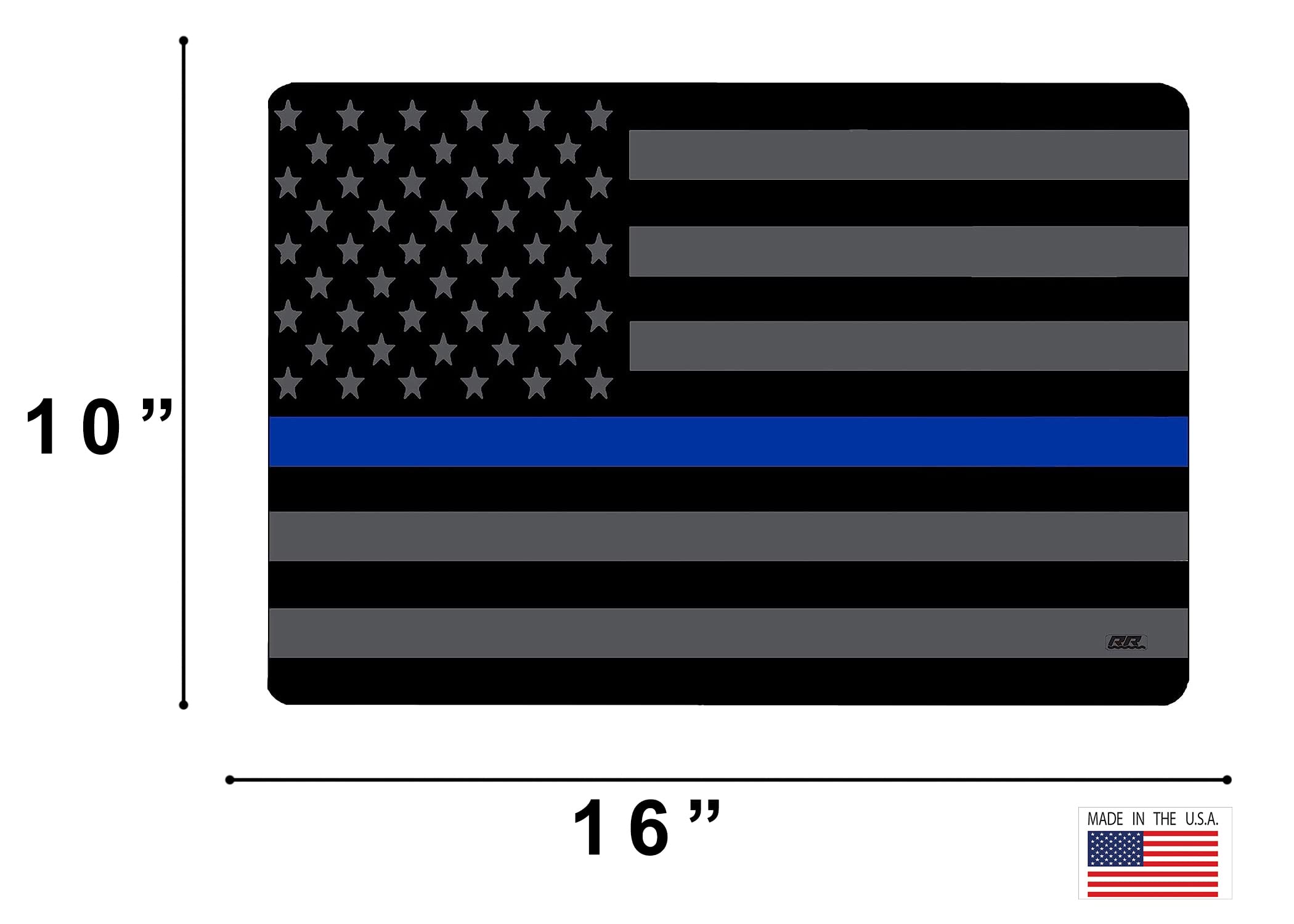 Rogue River Tactical Subdued Thin Blue Line Flag Gun Cleaning Mat Bench Pad Gift for Police Officer Law Enforcement