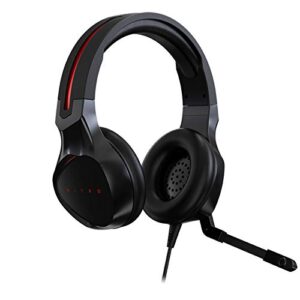 acer nitro gaming headset with flexible omnidirectional mic, adjustable headband, black