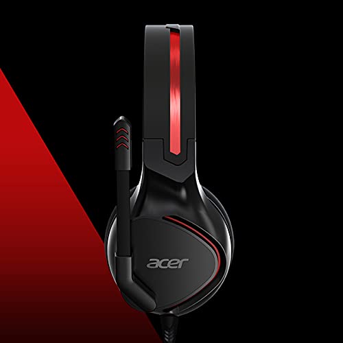 Acer Nitro Gaming Headset with Flexible Omnidirectional Mic, Adjustable Headband, Black