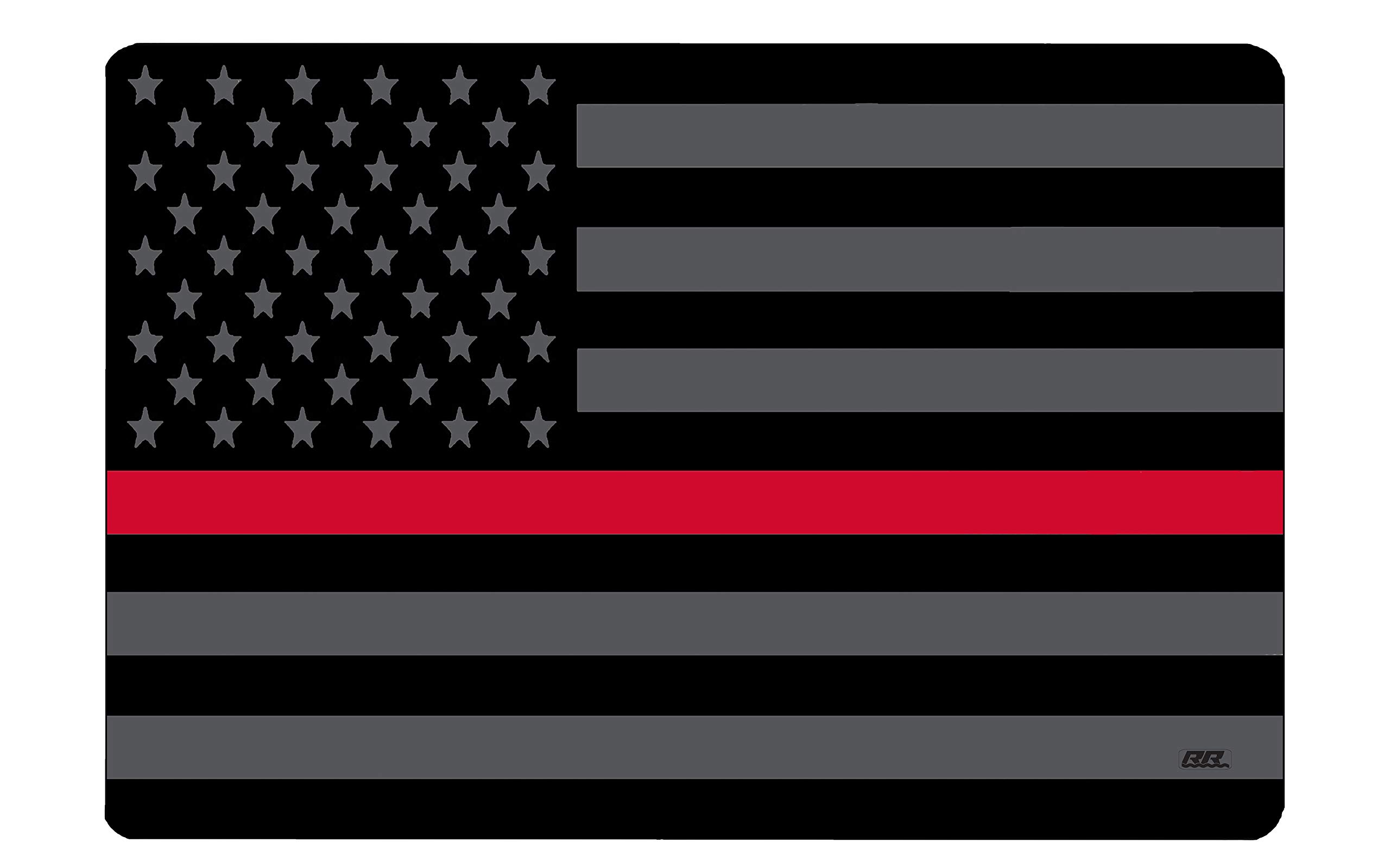 Rogue River Tactical Firefighter Thin Red Line Subdued Flag Gun Cleaning Mat Bench Pad Gift for Gun Owner Fireman Fire Fighter FD