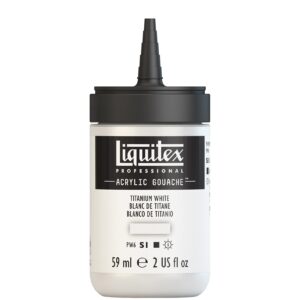 Liquitex Professional Acrylic Gouache, 2-oz (59ml) Bottle, Titanium White