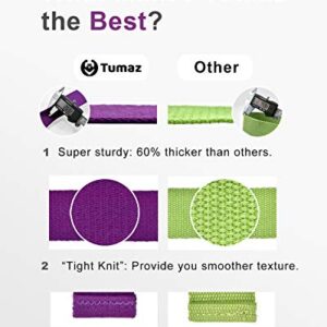 Tumaz Yoga Mat Strap [MAT NOT Included] (2 Sizes) with Extra Thick & Comfy Delicate Texture, Adjustable Yoga Mat Carrier