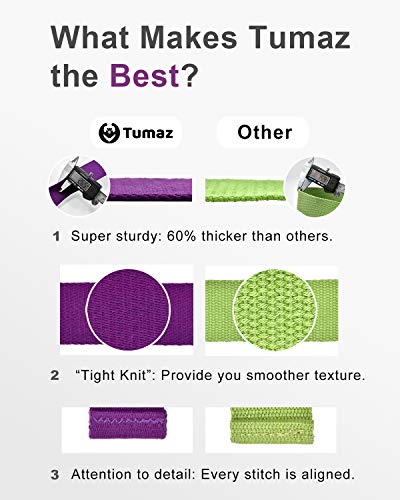 Tumaz Yoga Mat Strap [MAT NOT Included] (2 Sizes) with Extra Thick & Comfy Delicate Texture, Adjustable Yoga Mat Carrier