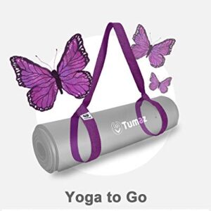 Tumaz Yoga Mat Strap [MAT NOT Included] (2 Sizes) with Extra Thick & Comfy Delicate Texture, Adjustable Yoga Mat Carrier