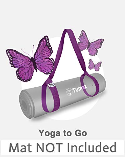 Tumaz Yoga Mat Strap [MAT NOT Included] (2 Sizes) with Extra Thick & Comfy Delicate Texture, Adjustable Yoga Mat Carrier