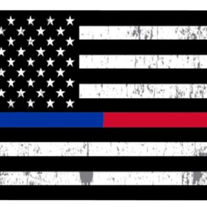 Firefighter Police Officer Thin Red Blue Line Flag Gun Cleaning Mat Bench Pad Gift for Gun Owner Fireman Law Enforcement