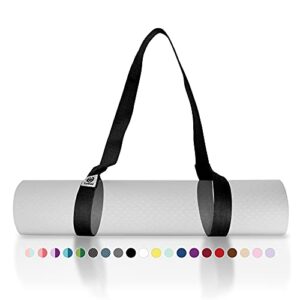 Tumaz Yoga Mat Strap [MAT NOT Included] (2 Sizes) with Extra Thick & Comfy Delicate Texture, Adjustable Yoga Mat Carrier